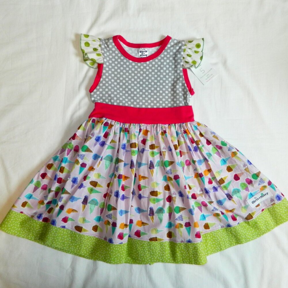 Girls size 5 Ice Cream Cone Dress Chris n Missy